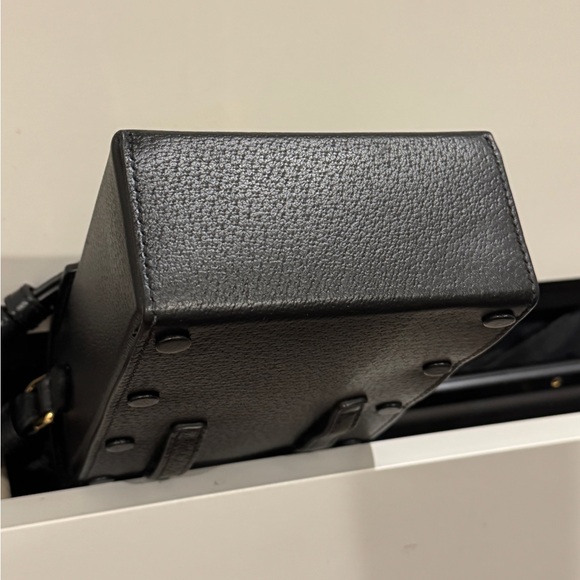 GUCCI BLACK LEATHER HORSEBIT 1955 MINI SHOULDER BAG - Picture 9 of 17